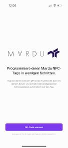 Mardu Connect mit QR-Code-Scan für einen vorbereiteten Auftrag
