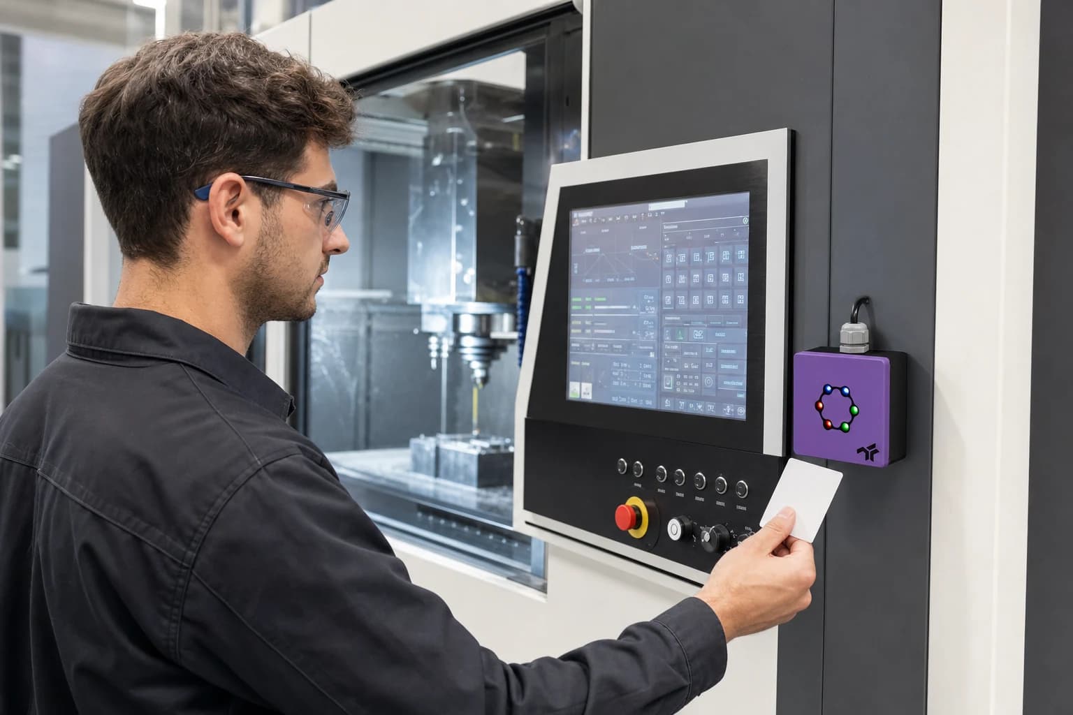 Mardu-Terminal an einer modernen CNC-Maschine